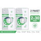 Sleepy Medical Süper 3 Çok Yüksek Emici Belbantlı Hasta Bezi Medium (M) 60 Adet (2 Paket)