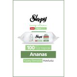 Sleepy Meyve Serisi Yüzey Temizlik Havlusu Mendili Ananas 100 Yaprak