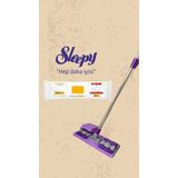 Sleepy Mop Arap Sabunu Katkılı 50 Yaprak ve Mandallı Mop Seti - Beyaz