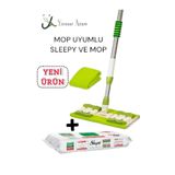 Sleepy Mop uyumlu yer temizlik havlusu + mandallı mop + (yöreseladam) markalı mop HEDİYE