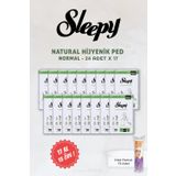 Sleepy Natural 24 Adet Normal Hassas Hijyenik Ped 17 AL 15 ÖDE ve Disk Pamuk