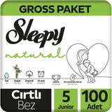 Sleepy Natural 5 Numara Junior Bebek Bezi 100 Adet Bantlı 11 - 18 kg Ekstra Yumuşak