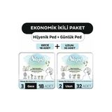 Sleepy Natural Bio Ultra Ped 18 Adet Gece + 32 Adet Uzun Günlük Kadın Pedi