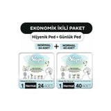 Sleepy Natural Bio Ultra Ped 24 Adet Normal + 40 Adet Uzun Günlük Kadın Pedi