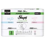 Sleepy Natural Double Jumbo Bebek Bezi Midi 34 Adet Ultra Hassas 5'Li Avantaj Paketi