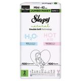 Sleepy Natural Double Jumbo Bebek Bezi Mini 42 Adet - Ultra Hassas Ciltler İçin 3'Li Ekonomik Paket