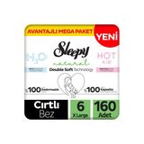 Sleepy Natural Double Soft No:6 XLarge 160 Adet Bebek Bezi