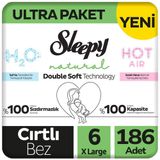 Sleepy Natural Double Soft No:6 XLarge 186 Adet Bebek Bezi