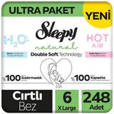 Sleepy Natural Double Soft No:6 XLarge 248 Adet Bebek Bezi