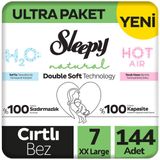 Sleepy Natural Double Soft No:7 XXLarge 144 Adet Bebek Bezi