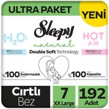 Sleepy Natural Double Soft No:7 XXLarge 192 Adet Bebek Bezi