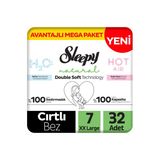 Sleepy Natural Double Soft No:7 XXLarge 32 Adet Bebek Bezi
