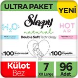 Sleepy Natural Double Soft No:7 XXLarge 96 Adet Külot Bebek Bezi