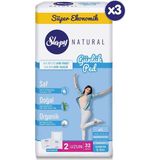 Sleepy Natural Günlük Ped Uzun 3X32 Adet Organik Pamuk Lifleri ile Gün Boyu Konfor