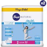 Sleepy Natural Günlük Ped Uzun 64 Adet Organik ve Doğal İçeriklerle Gün Boyu Konfor