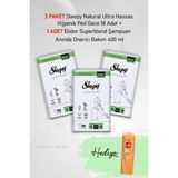 Sleepy Natural Hijyenik Ped Gece 18 Adet X 3 ve Elidor Onarıcı Bakım 400 ml