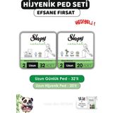 Sleepy Natural Hijyenik Ped Uzun 20'li Günlük Ped Uzun 32'li ve ROSIE
