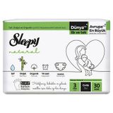 Sleepy Natural Jumbo Bebek Bezi Midi 30'Lu Hipoalerjenik 8'Li Avantaj Paketi