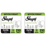 Sleepy Natural No:1 Yenidoğan 420 Adet Bebek Bezi