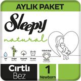 Sleepy Natural No:1 Yenidoğan 80 Adet Bebek Bezi