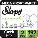 Sleepy Natural No:2 Mini 192 Adet Bebek Bezi