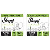 Sleepy Natural No:2 Mini 252 Adet Bebek Bezi