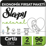 Sleepy Natural No:2 Mini 96 Adet Bebek Bezi