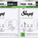 Sleepy Natural No:3 Midi 216 Adet Bebek Bezi