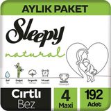 Sleepy Natural No:4 Maxi 192 Adet Bebek Bezi