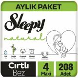 Sleepy Natural No:4 Maxi 208 Adet Bebek Bezi