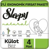 Sleepy Natural No:4 Maxi 400 Adet Külot Bebek Bezi