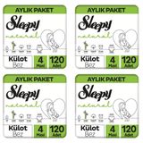 Sleepy Natural No:4 Maxi 480 Adet Külot Bebek Bezi
