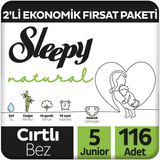 Sleepy Natural No:5 Junior 116 Adet Bebek Bezi