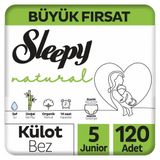 Sleepy Natural No:5 Junior 120 Adet Külot Bebek Bezi