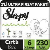 Sleepy Natural No:6 XLarge 230 Adet Bebek Bezi