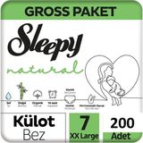 Sleepy Natural No:7 XXLarge 200 Adet Külot Bebek Bezi