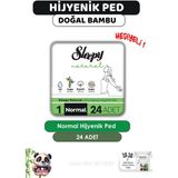 Sleepy Natural Süper Eco Normal Hijyenik Ped 24 Adet (Boy 1) ve Rosie Bebek Temizleme Mendili