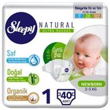 Sleepy Natural Ultra Hassas Bebek Bezi 1 Numara 40'lı