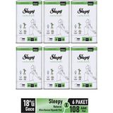 Sleepy Natural Ultra Hassas Gece Hijyenik Ped 108 Adet Organik Pamuk ve Doğal Bambu