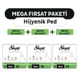 Sleepy Natural Ultra Hassas Gece Hijyenik Ped 3 x 36'lı
