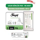 Sleepy Natural Ultra Hassas Hijyenik Günlük Ped Uzun 96 Adet, Natural 60'Lı Islak Mendil Ve Rosıe