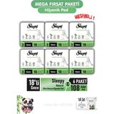 Sleepy Natural Ultra Hassas Hijyenik Ped 18'li Gece X 6 Paket ve ROSIE