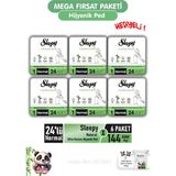 Sleepy Natural Ultra Hassas Hijyenik Ped 24'lü Normal x 6 Paket ve Rosie Bebek Temizleme Mendili - 1