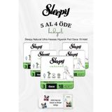 Sleepy Natural Ultra Hassas Hijyenik Ped Gece 18 Adet 5 Al 4 Öde ve Rosie Pamuk