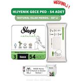 Sleepy Natural Ultra Hassas Hijyenik Ped Gece 54 Adet, Natural 60'lı Islak Mendil E Rosıe - 1
