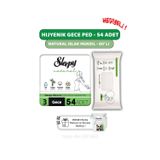 Sleepy Natural Ultra Hassas Hijyenik Ped Gece 54 Adet, Natural 60'Lı Islak Mendil E Rosıe