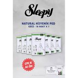 Sleepy Natural Ultra Hassas Hijyenik Ped Gece 7 Paket 18'Li, Rosie