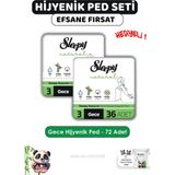 Sleepy Natural Ultra Hassas Hijyenik Ped Gece 72 Adet Ped ve Rosıe - 1