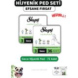 Sleepy Natural Ultra Hassas Hijyenik Ped Gece 72 Adet Ped ve ROSIE