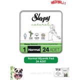 Sleepy Natural Ultra Hassas Hijyenik Ped Normal 24 Adet Ped ve Rosie Bebek Temizleme Mendili - 1